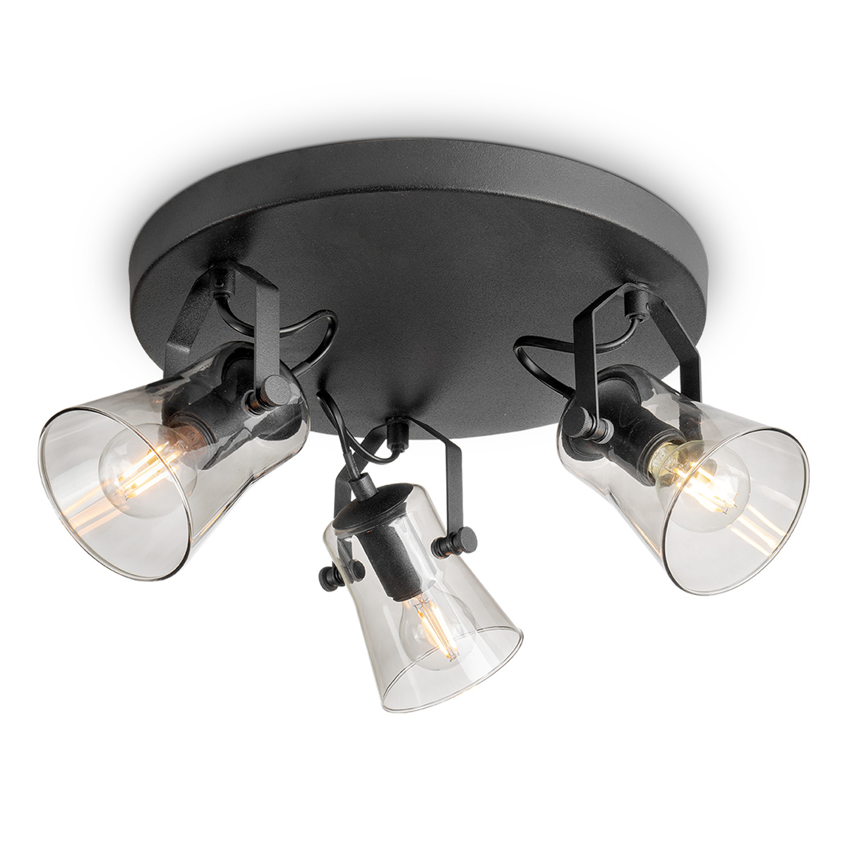 Home sweet home LED opbouwspot Edge 3L rond - zwart